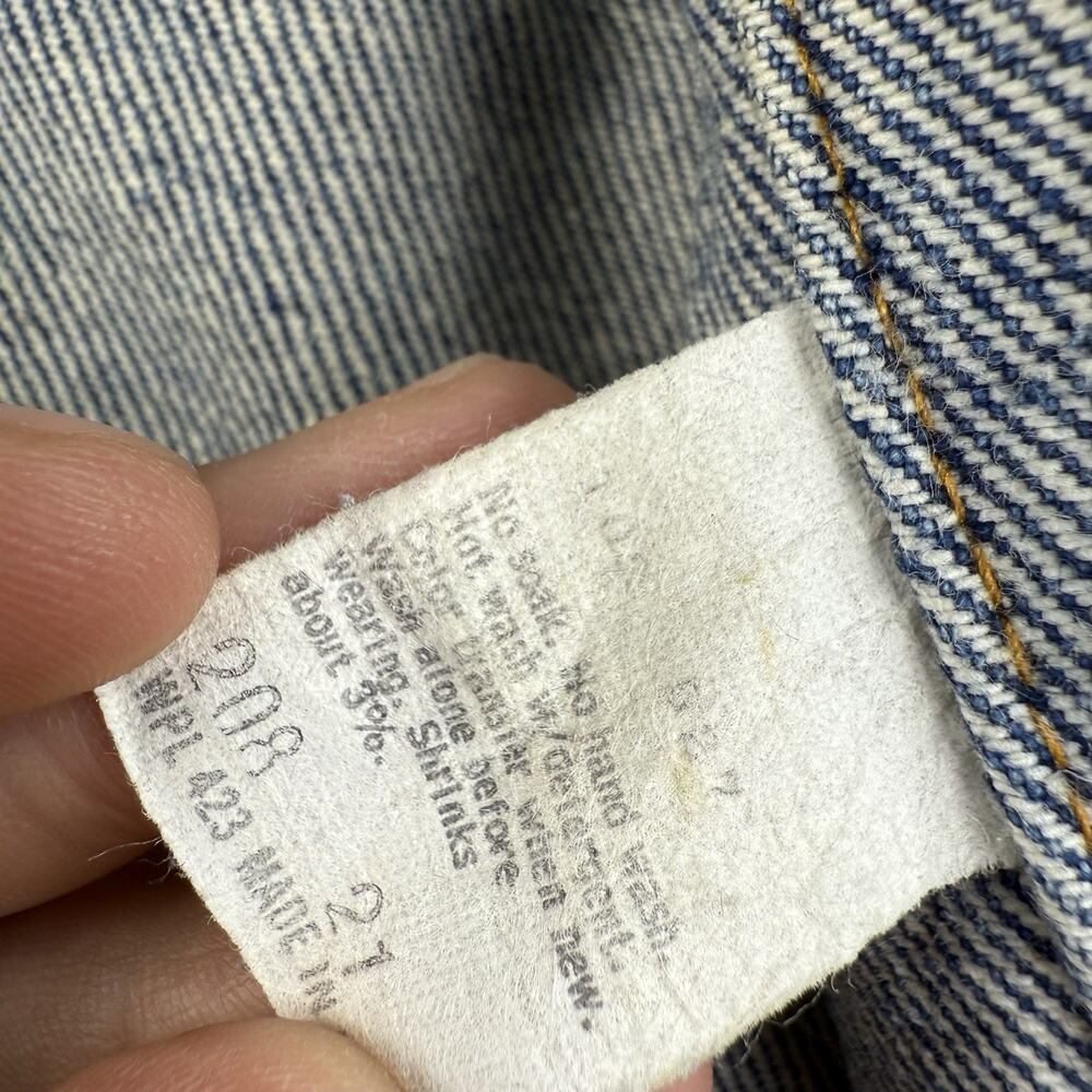 Vintage Levis Jacket Blue Denim Trucker Patch 71205 0217 Made USA Sz 36L WPL 423 - Picture 10 of 16